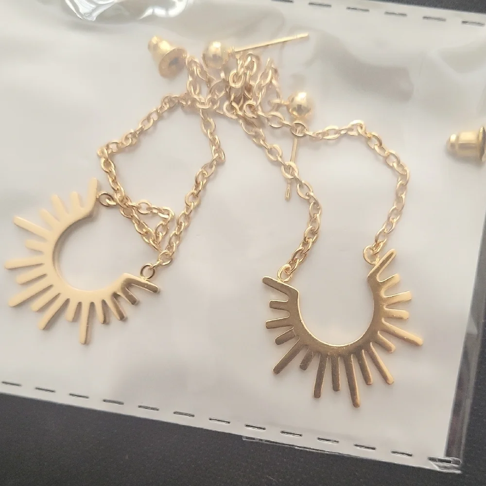 Gold Sunburst Hair Accessory/Necklace/Earrings